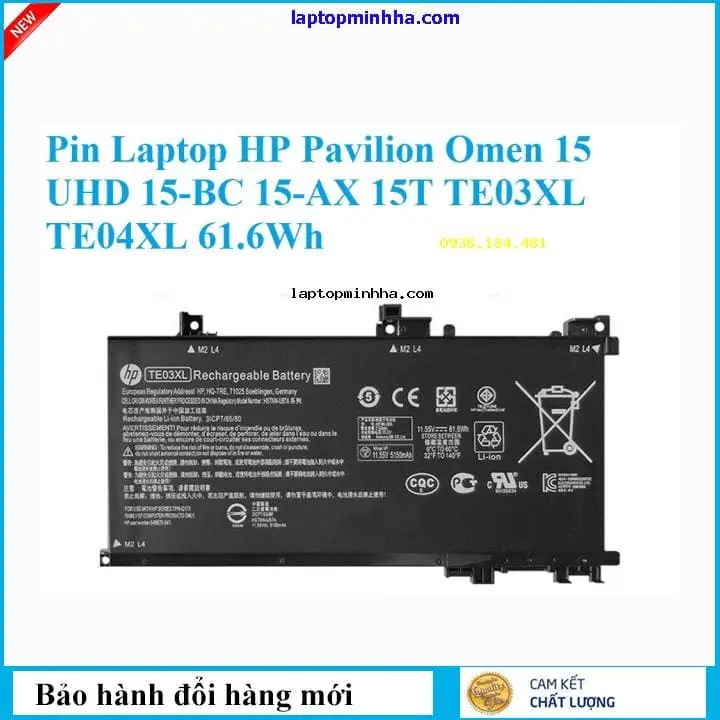 Pin laptop HP Omen 15-AX005NA