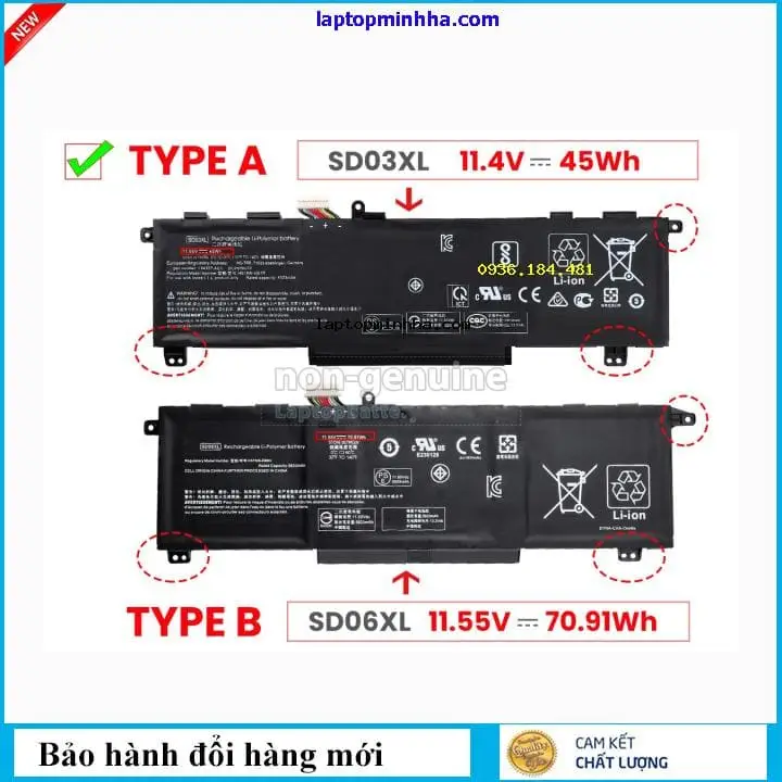 ảnh phóng to đại diện của  Pin laptop HP Omen 15-EN1010NR