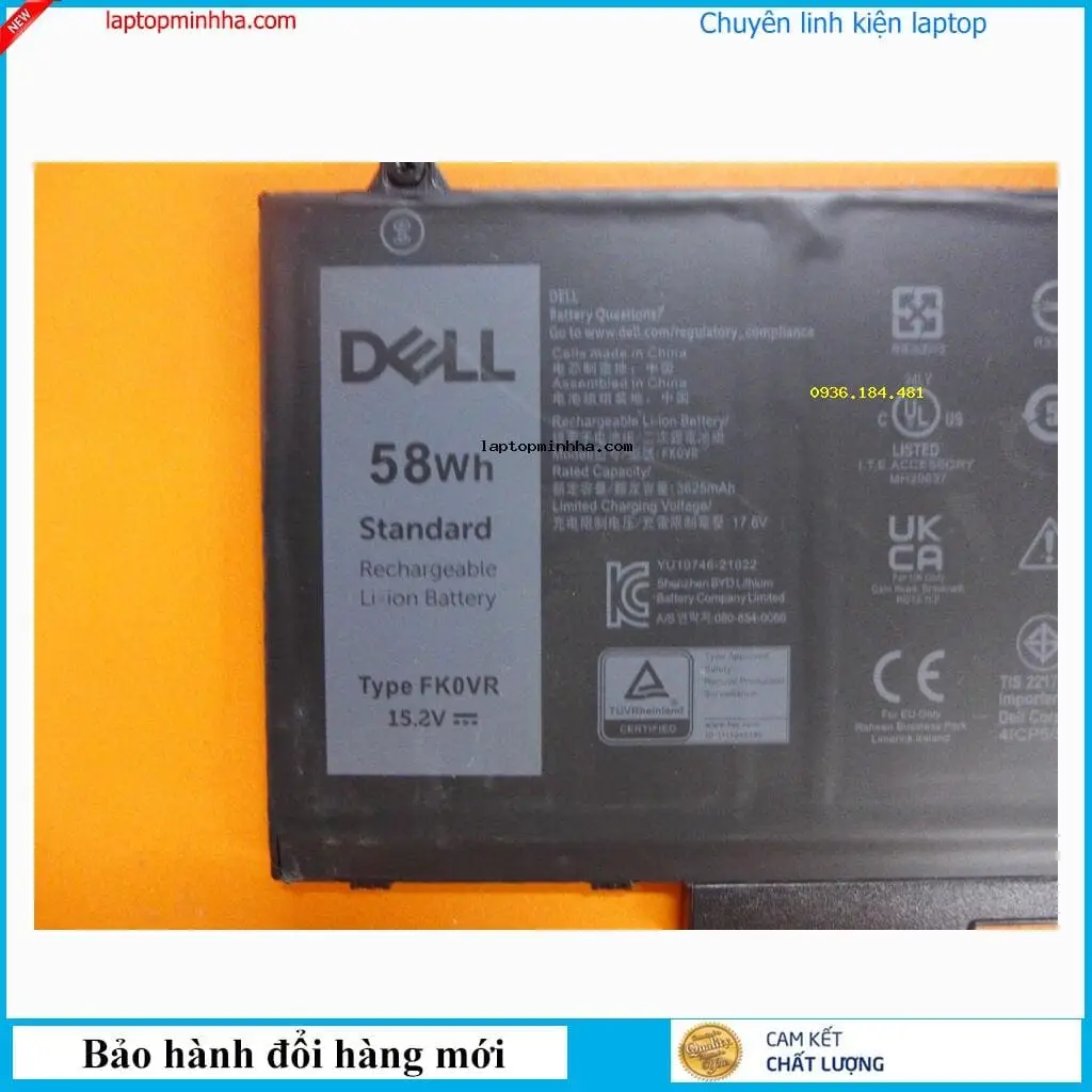 Pin laptop Dell 404T8