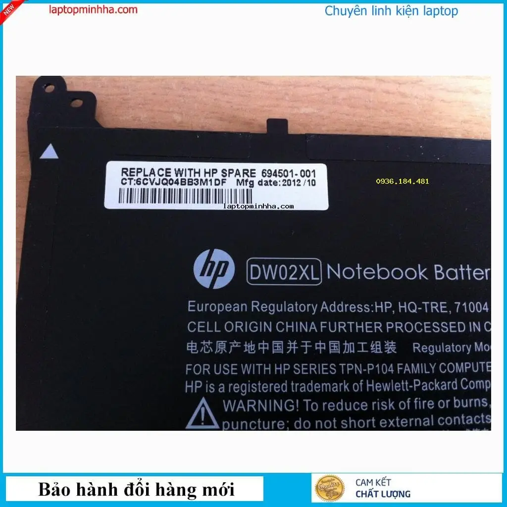 Pin dùng cho laptop HP DWO2XL