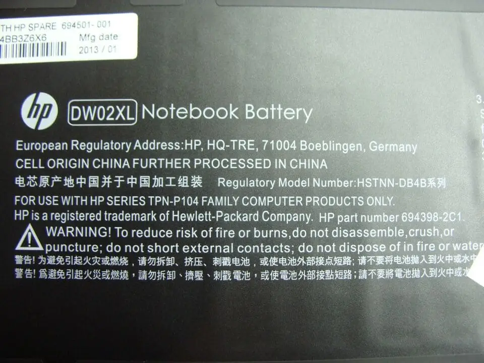 Pin laptop HP Envy X2 11-G001EN Tablet