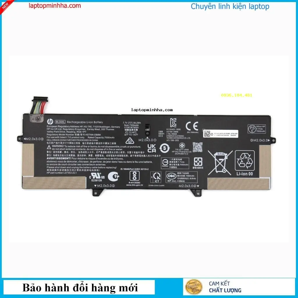 ảnh phóng to đại diện của  Pin laptop HP BL04056XL