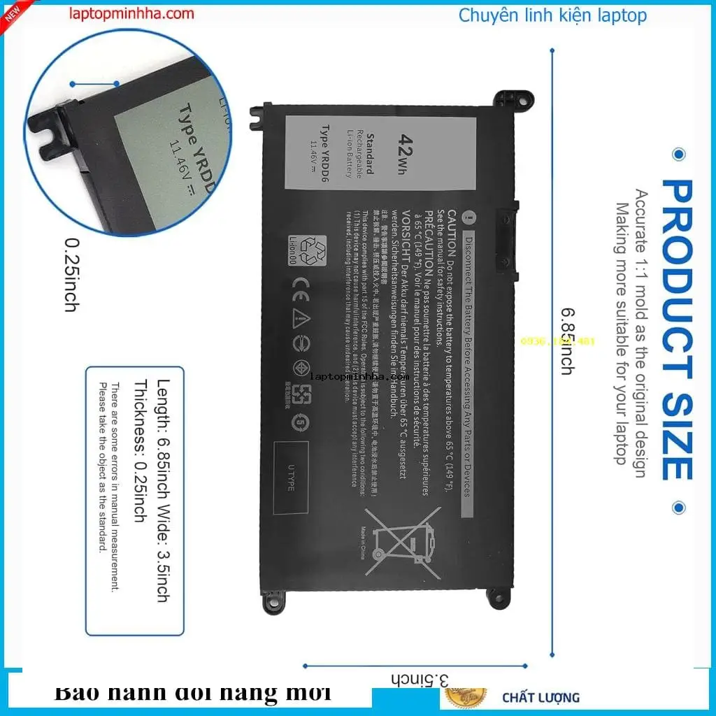 Pin dùng cho laptop Dell Inspiron 3501