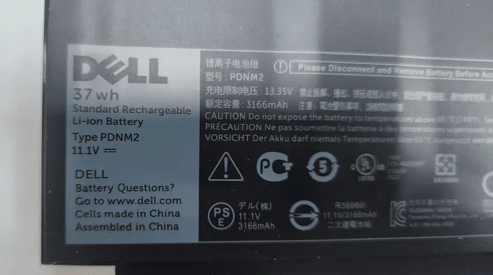 Ảnh pin Dell 0PDNM2