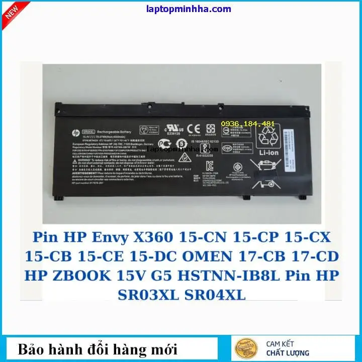 Pin laptop HP X360 15-CN000