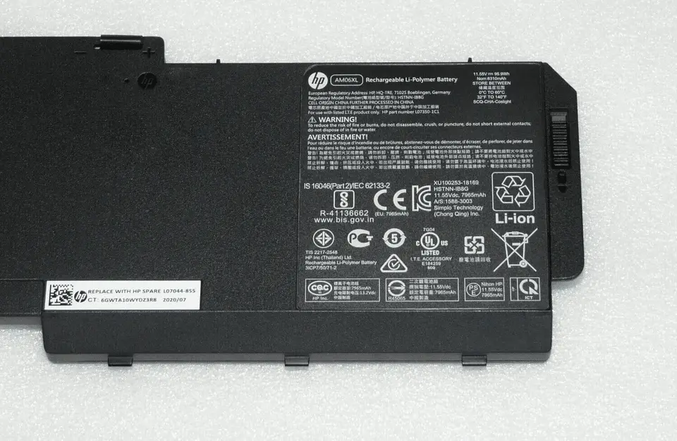 Pin laptop HP L07350-1C1