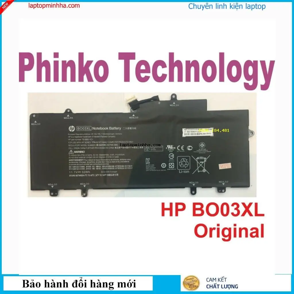 Pin laptop HP BO03032XL