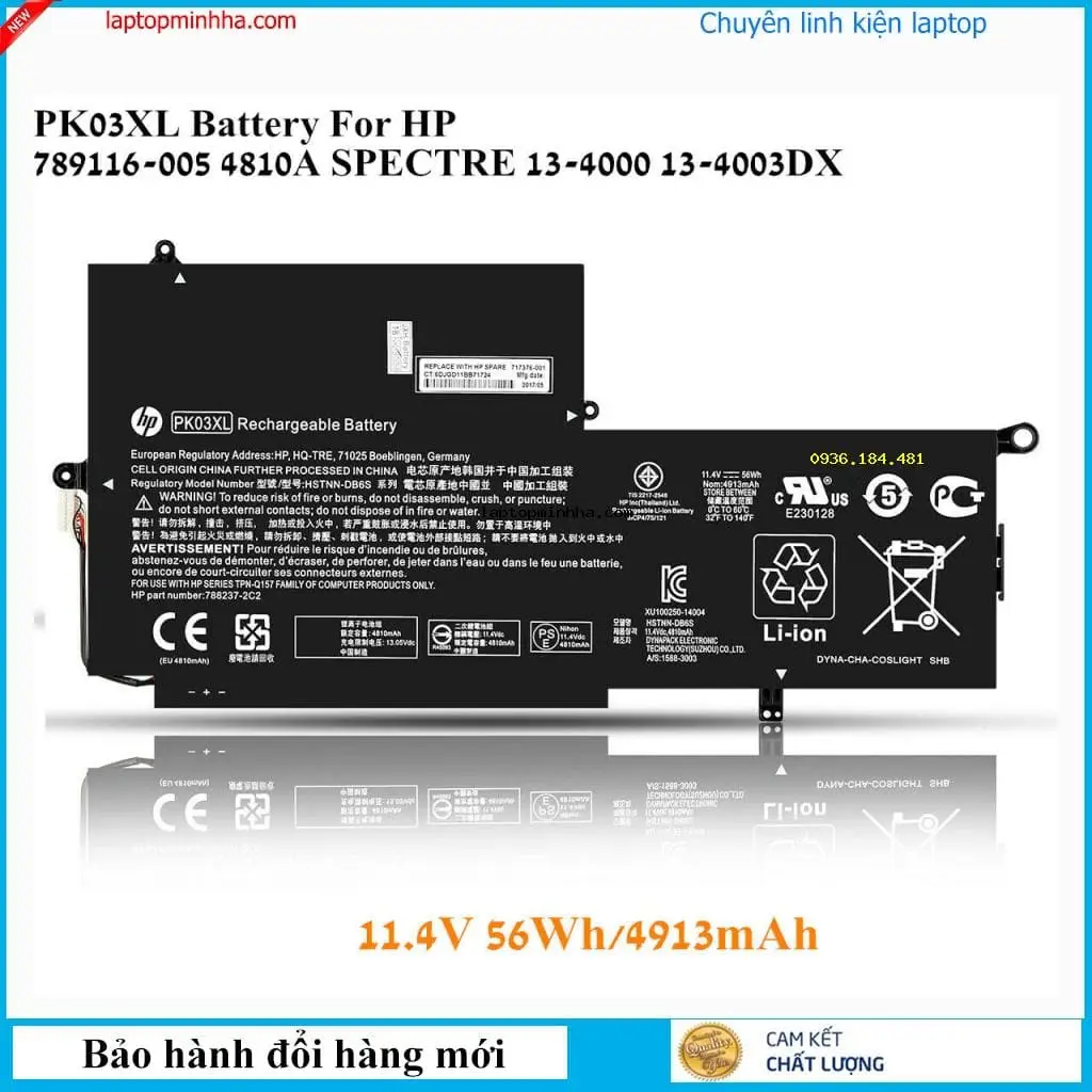 Pin laptop HP Spectre X360 13-4000