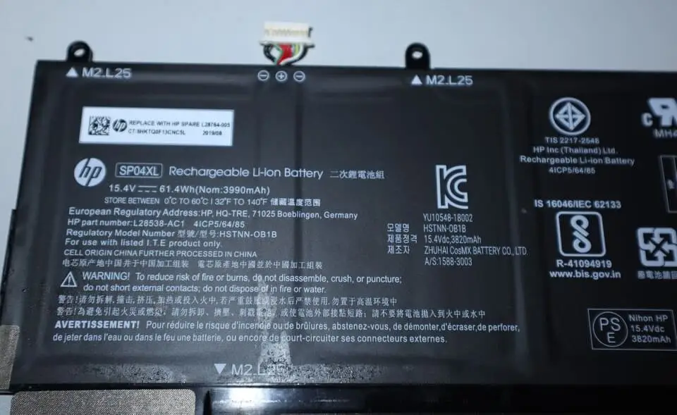 Pin laptop HP Spectre X360 13-AP0013NB