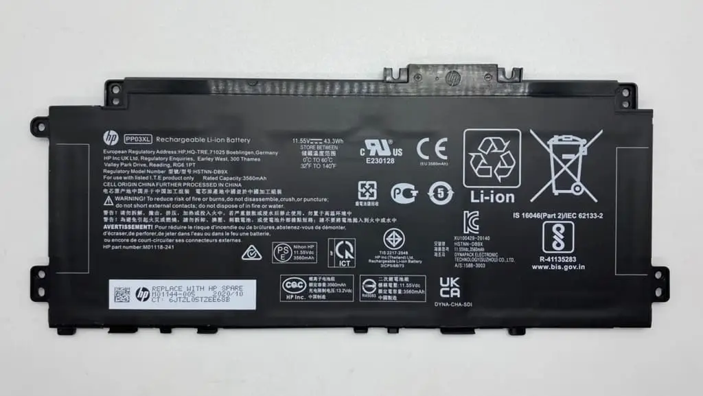 Pin laptop HP PV03043