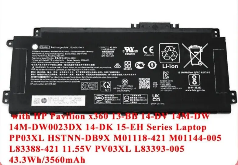 Pin laptop HP PP03043XL-PL