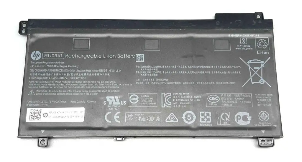 Pin laptop HP RU03XL