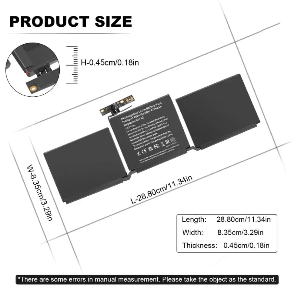 Pin MacBook A2159 EMC 3301