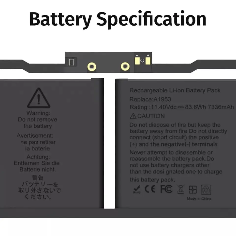 Pin dùng cho Macbook Pro Core I9 2.3G 15 inch TOUCH/2019