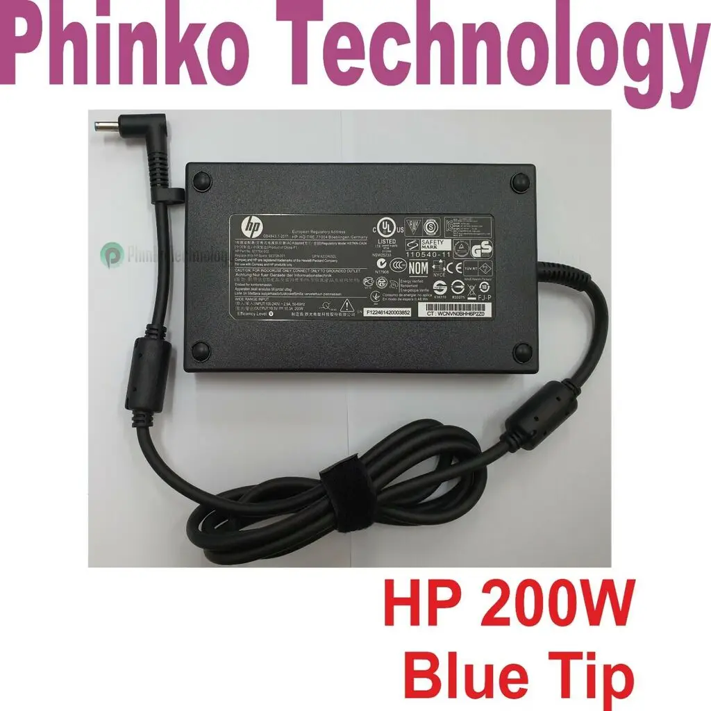 Sạc laptop hp 19.5v 10.3A blue Tip