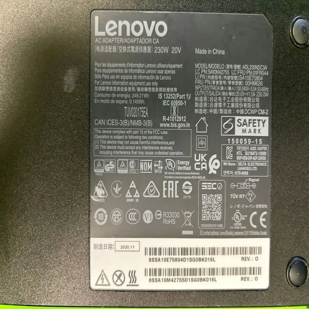 Sạc laptop Lenovo 4X20E75111