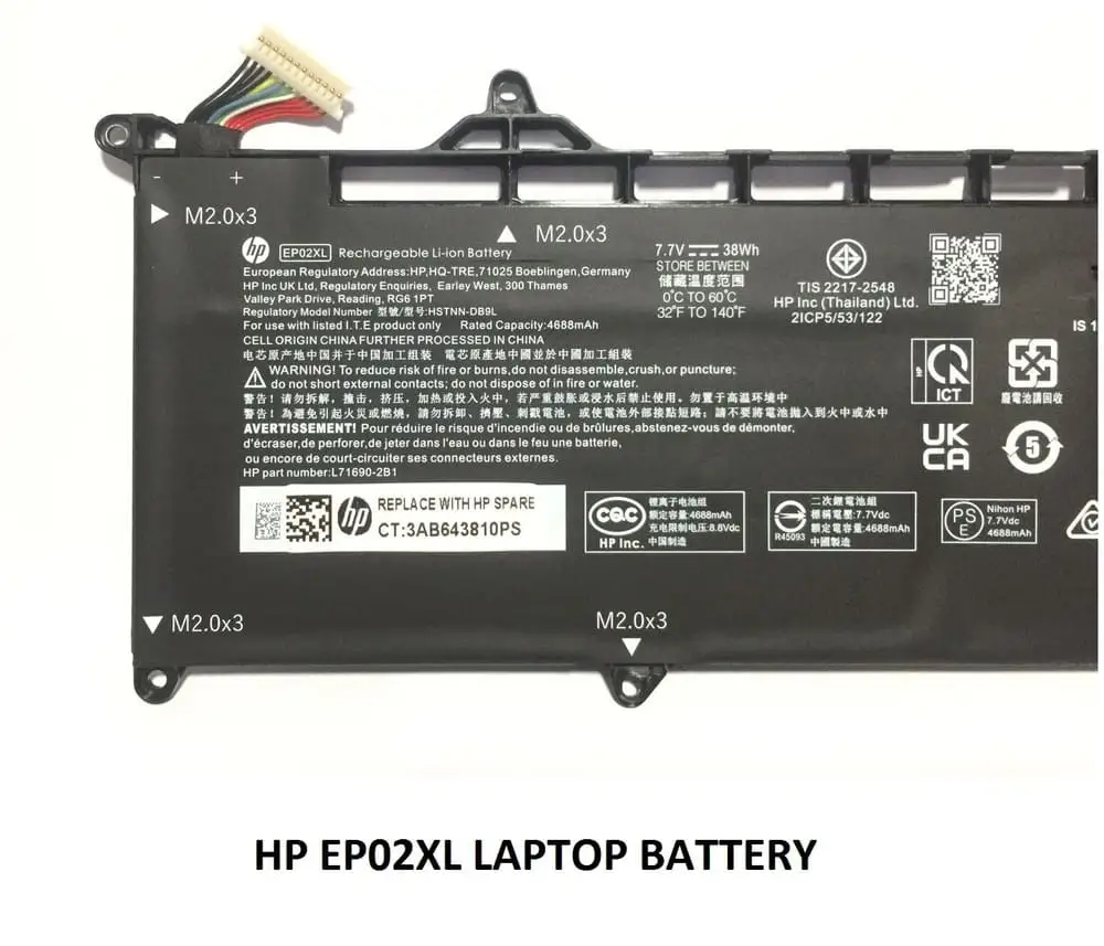 Pin dùng cho laptop hp EP02XL