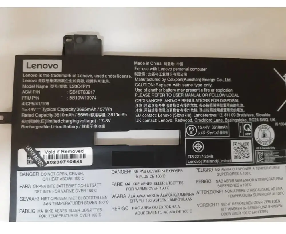 Ảnh pin Lenovo L20L4P71