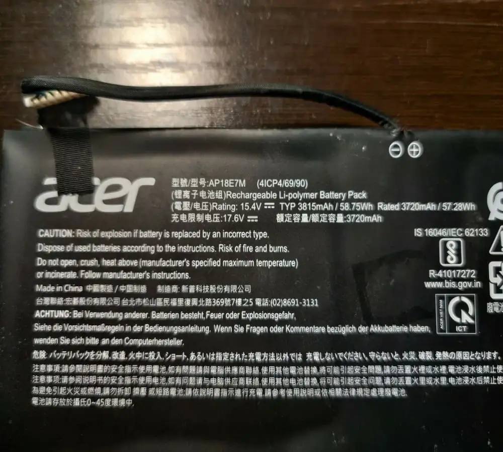 Pin dùng cho laptop Acer CN315-71P