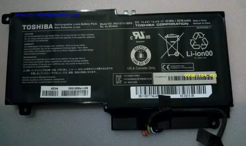 Pin dùng cho laptop Toshiba Satellite L50-A Zin